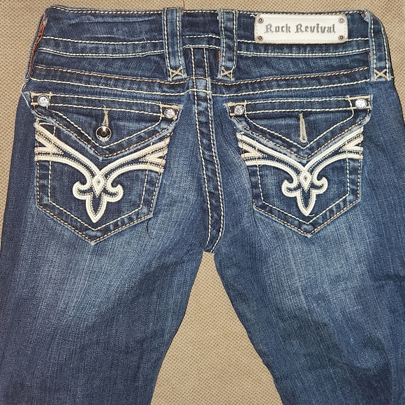 rock revival women's bootcut jeans size 25 (size 1) - Picture 3 of 4